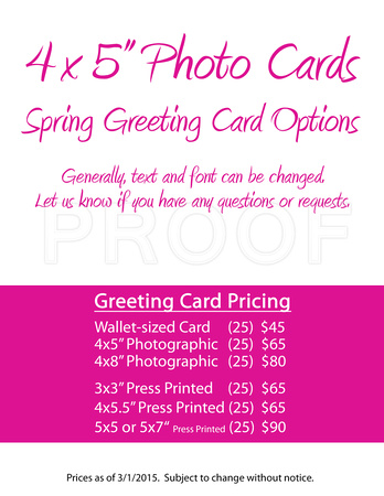 Cards - 4x5 Options