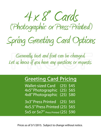 Cards - 4x8 Options